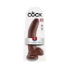8 Inch King Cock Ultra Realistic Suction Cup Dildo with Balls Brown