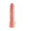 10 Inch King Cock Realistic Suction Cup Dildo with Balls Beige