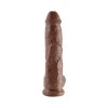 10 Inch King Cock Realistic Suction Cup Dildo with Balls Brown