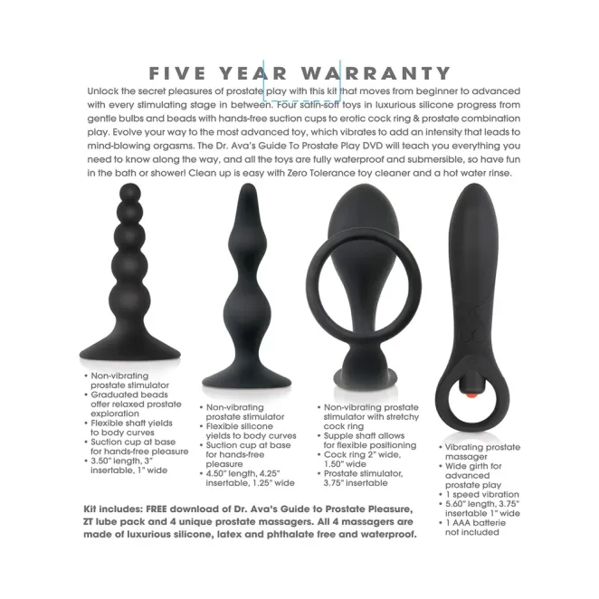 Intro To Prostate Kit 4-Piece Anal Play Set