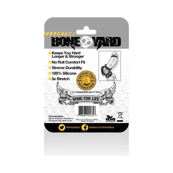 Boneyard Silicone Cock Ring 35mm Black