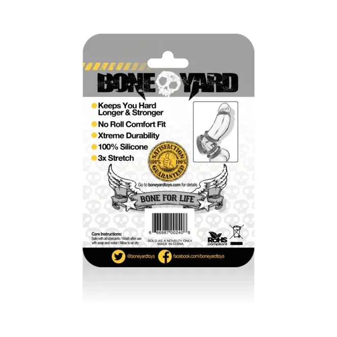 Boneyard Silicone Cock Ring 40mm Black