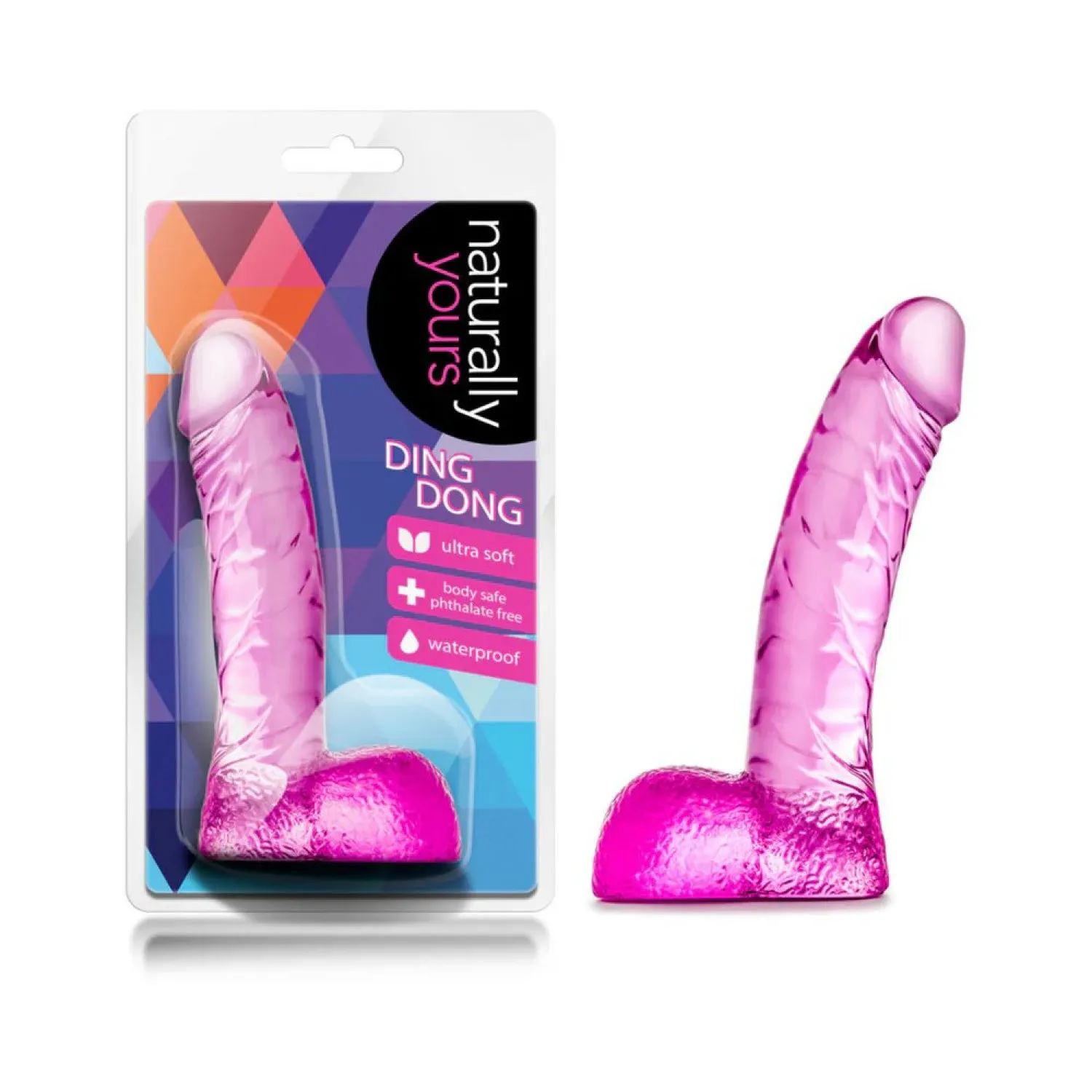 5.5 in. Realistic Dildo with Balls Pink