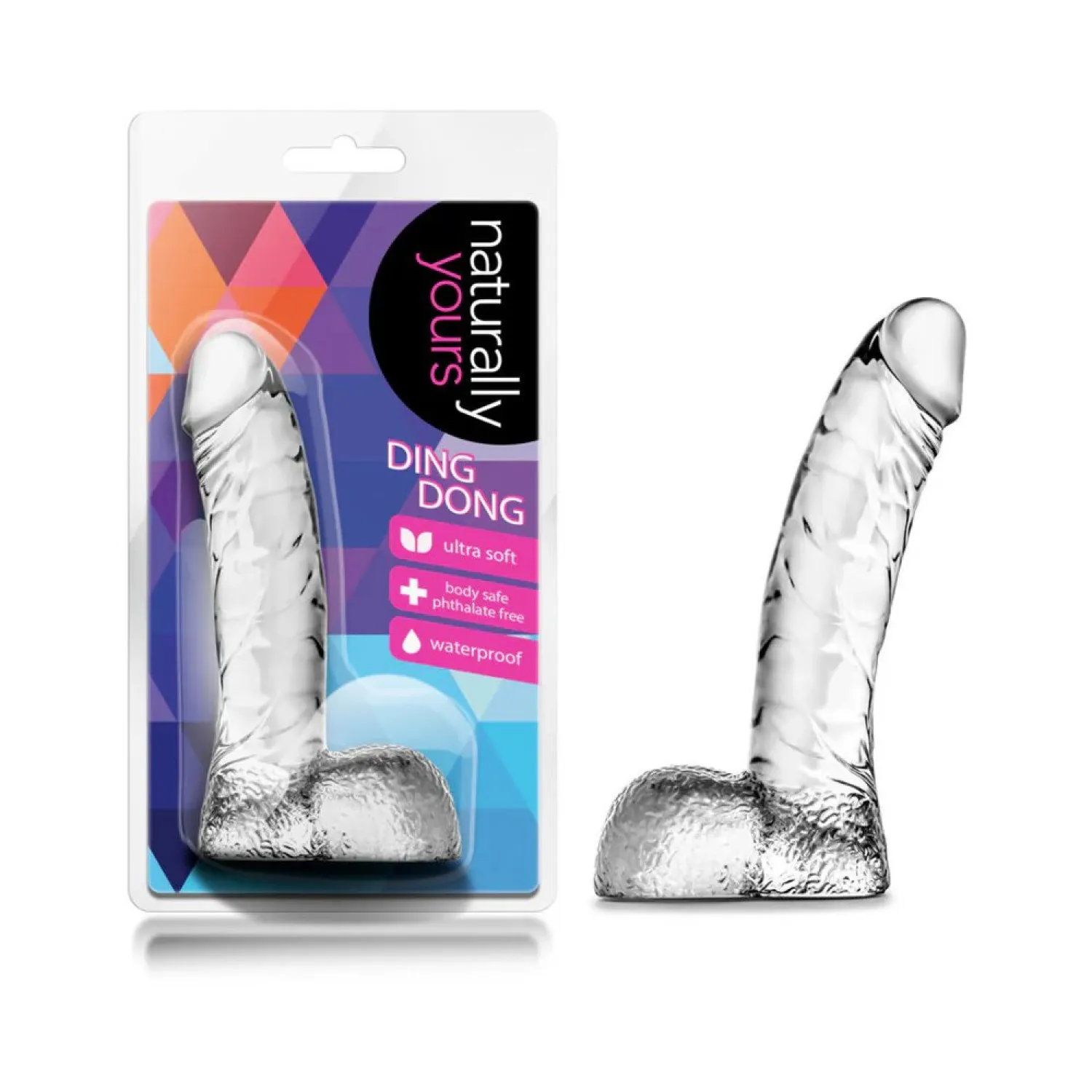 5.5 in. Realistic Dildo with Balls Clear