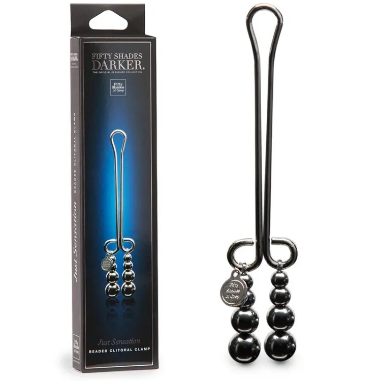 Fifty Shades Darker Just Sensation Beaded Clitoral Clamp Fifty Shades Darker Just Sensation Beaded Clitoral Clamp