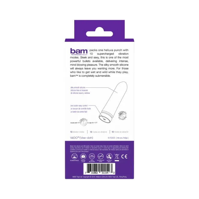 VeDO Bam Bullet Vibrator Indigo