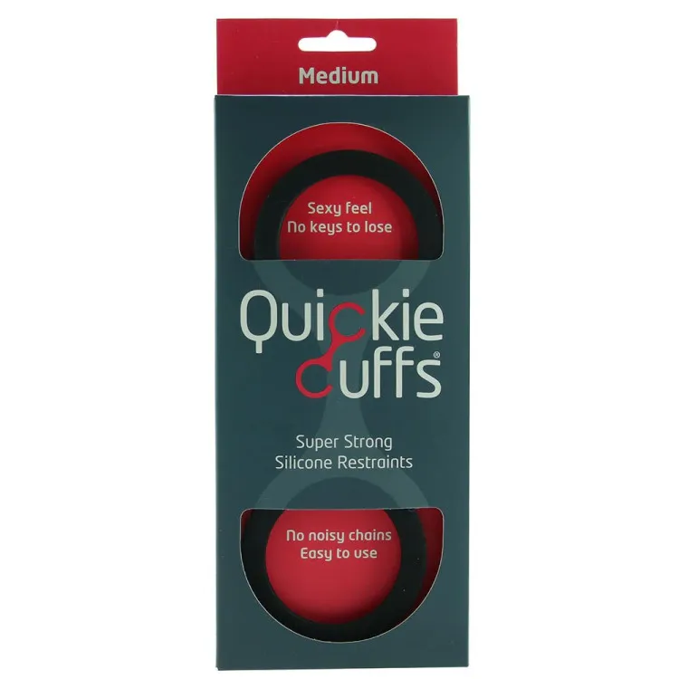 Quickie Cuffs Medium Black (60080) | SlipDix.com