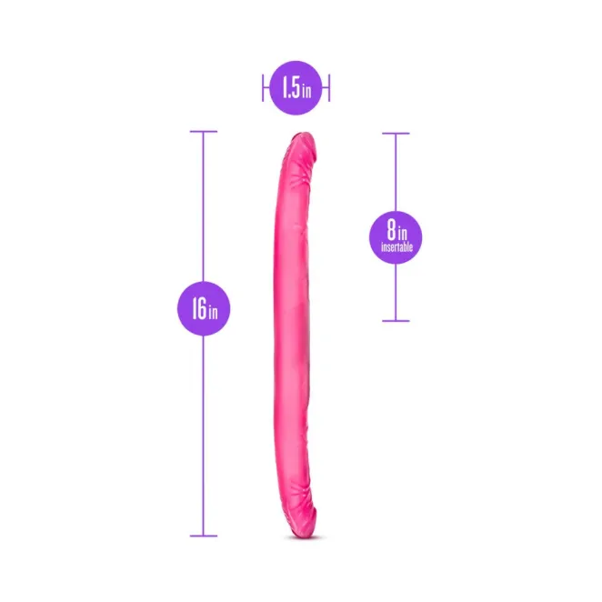 16 Inch Realistic Double Ended Dildo Pink