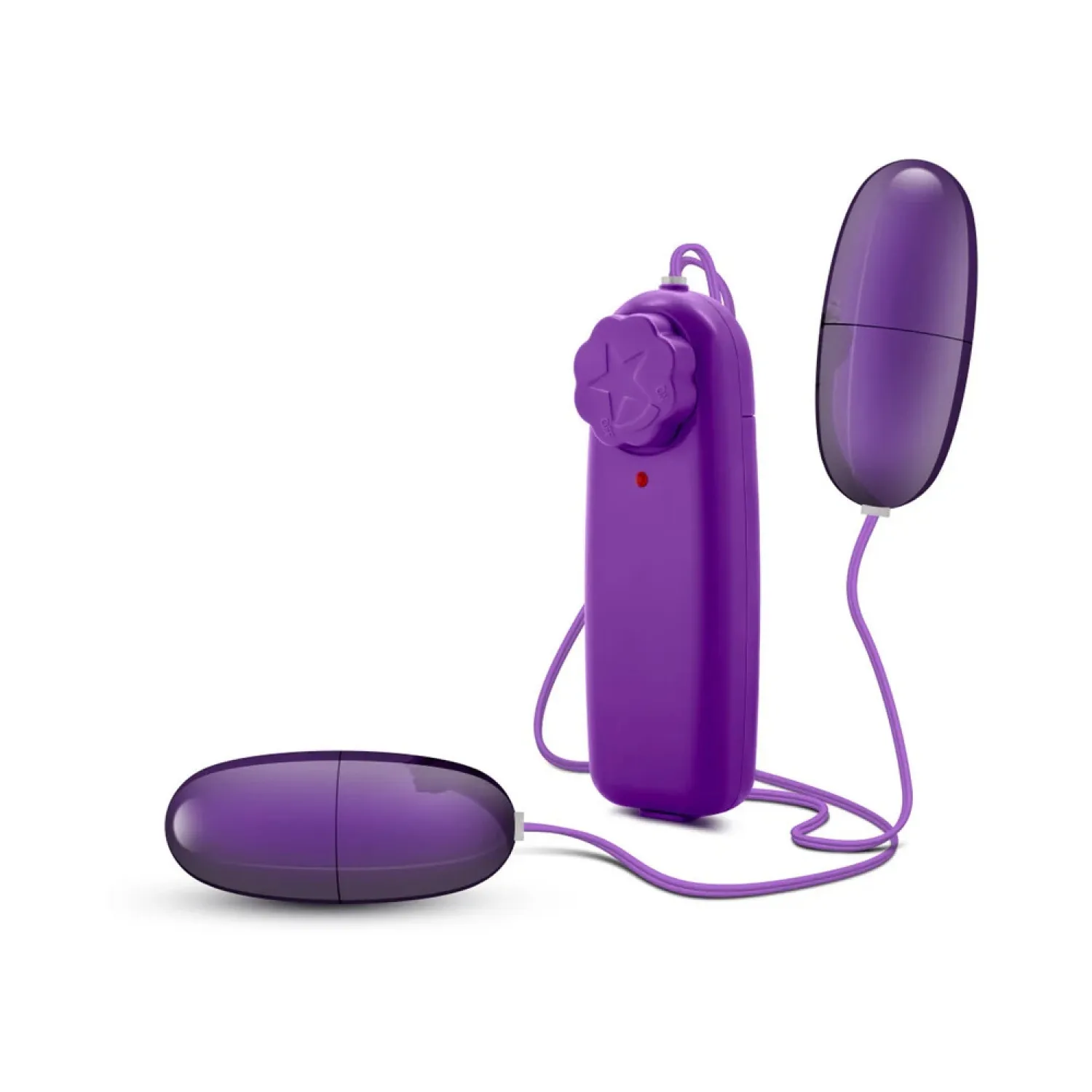 Double Pop Eggs Remote-Controlled Dual Bullet Vibrator Plum