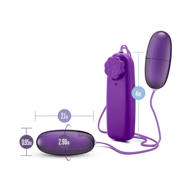 Double Pop Eggs Remote-Controlled Dual Bullet Vibrator Plum