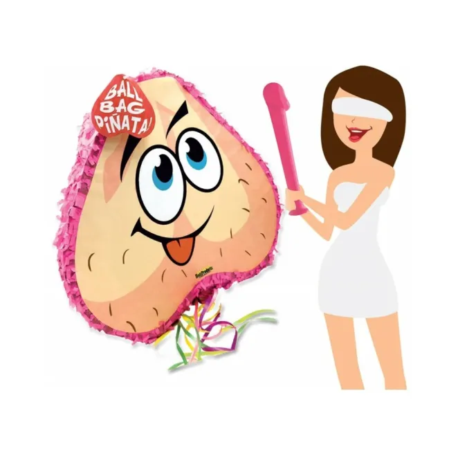 Pink Pecker Bat & Ball Pinata Combo Pack (61437) | SlipDix.com