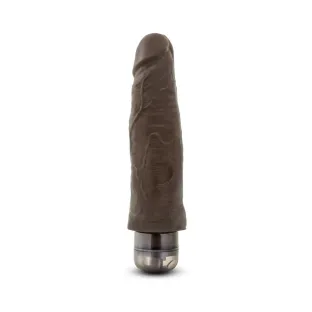 8 in. Realistic Vibrating Dildo Brown