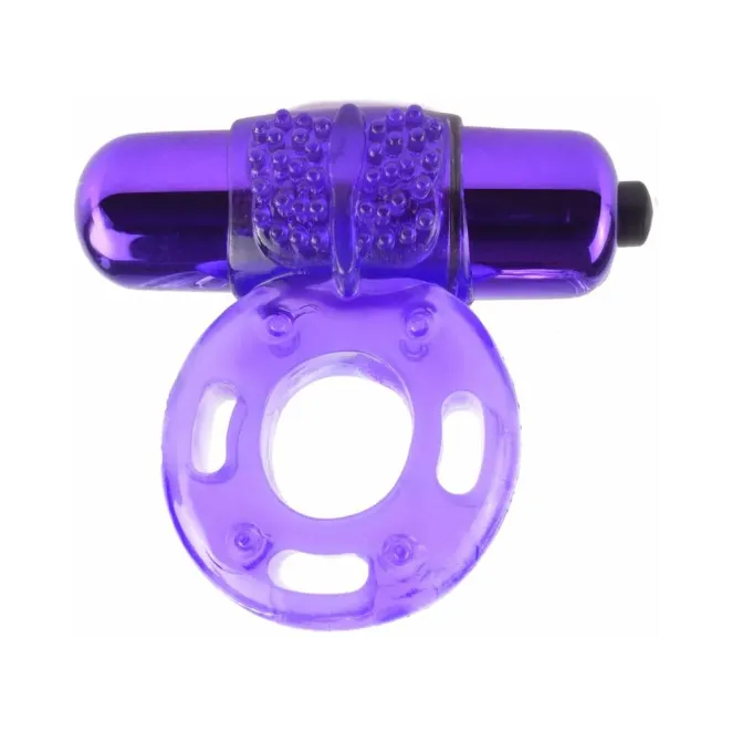 Vibrating Couples Cock Ring Purple