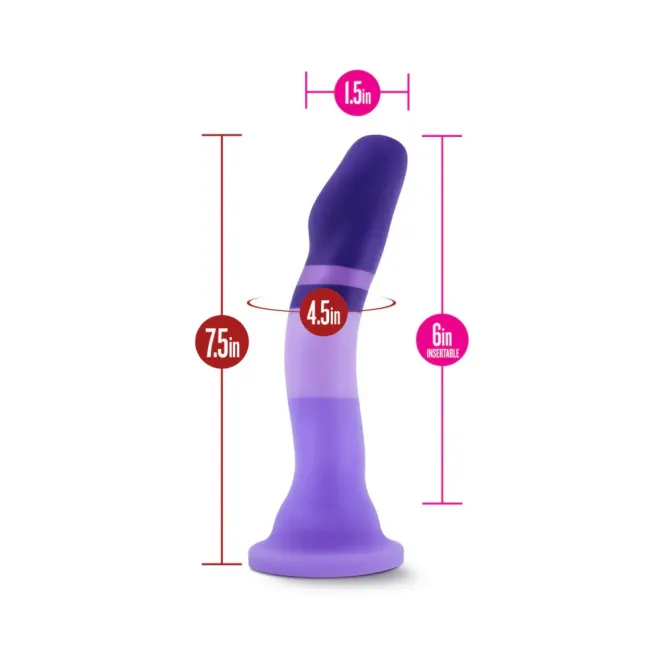 6 Inch Silicone Dildo Purple Rain