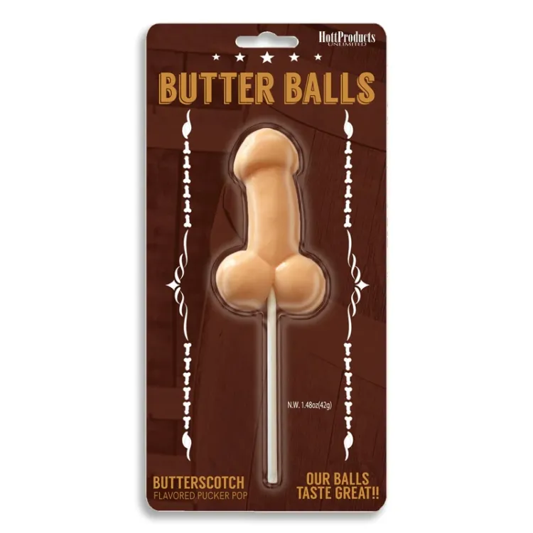 Butter Balls Butterscotch Flavored Pecker Pop Butter Balls Butterscotch Flavored Pecker Pop