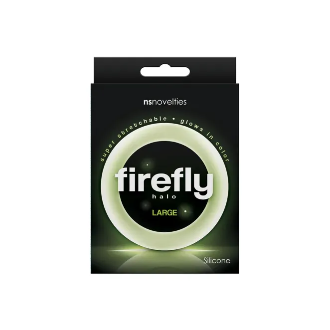 Firefly Halo GITD Cock Ring Large Clear