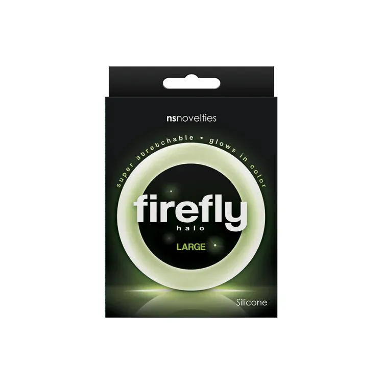 Firefly Halo GITD Cock Ring Large Clear Firefly Halo GITD Cock Ring Large Clear