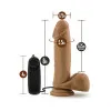 8 in. "Soccer Champ" Realistic Vibrating Dildo with Balls & Remote