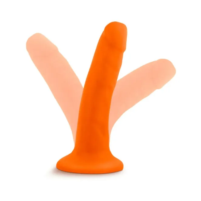 5 Inch Dual Density Realistic Dildo Neon Orange