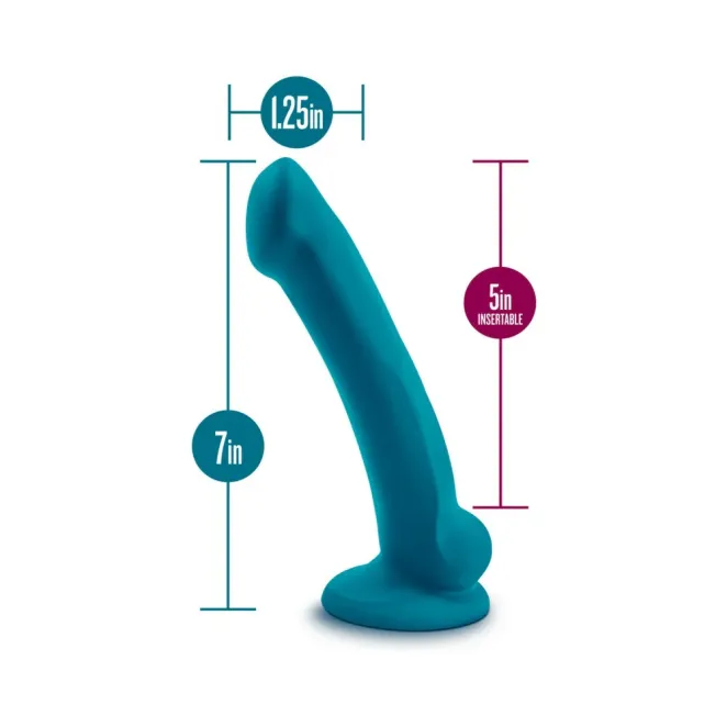 7 Inch Reina Silicone Suction Cup Dildo Teal