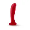 5 Inch Curved Silicone Dildo with Heart Suction Cup – Red