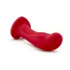 5 Inch Curved Silicone Dildo with Heart Suction Cup – Red
