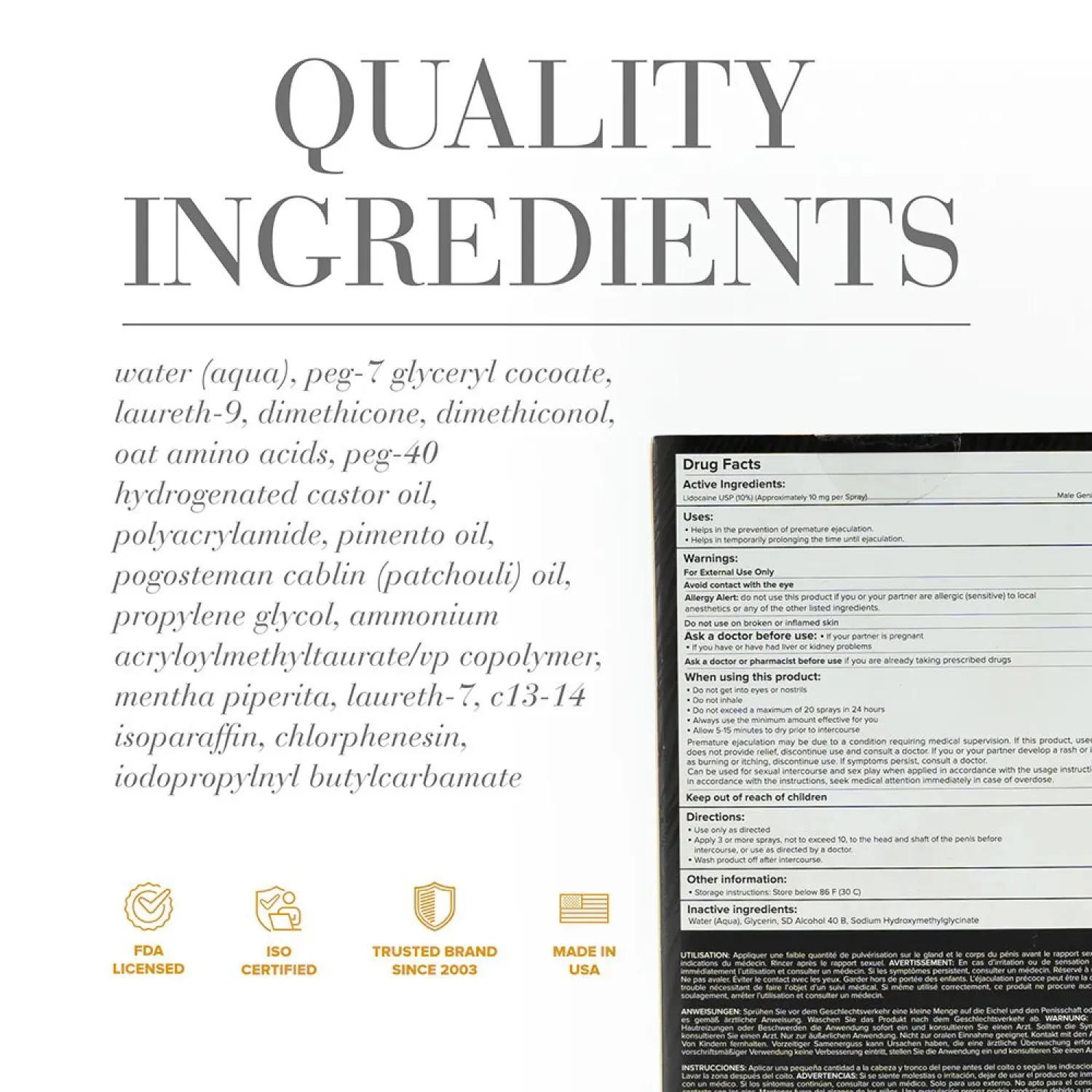 JO Prolonger Maximum Strength Desensitizing Spray 2 oz. (65379) | SlipDix.com