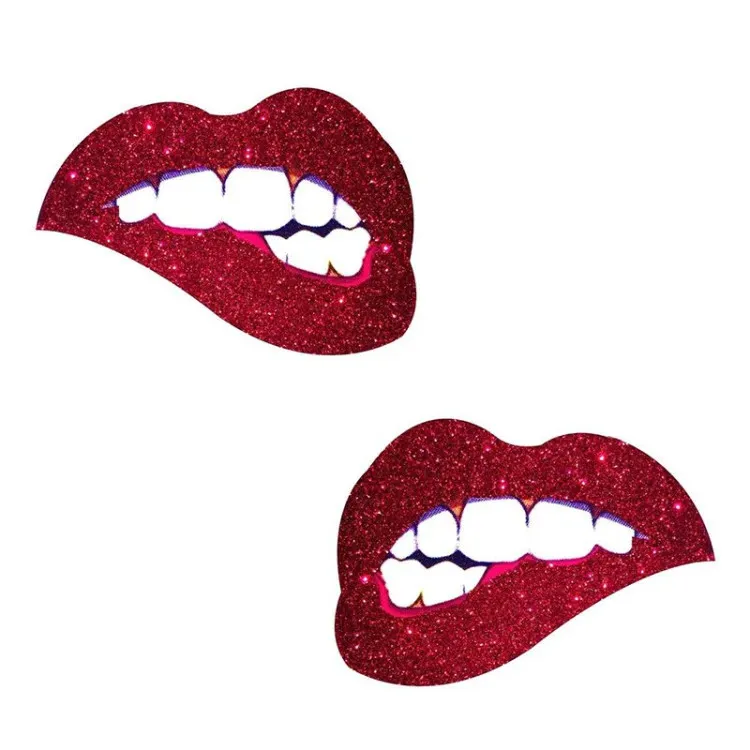 Neva Nude Pasty Bite Me Lips Glitter Red (65438) by Neva Nude LLC | Pasties | SlipDix.com Neva Nude Pasty Bite Me Lips Glitter Red (65438) | SlipDix.com