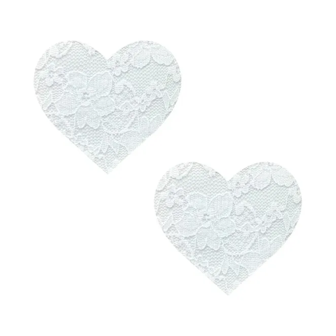 Neva Nude Pasty Heart Lace White (65447) | SlipDix.com