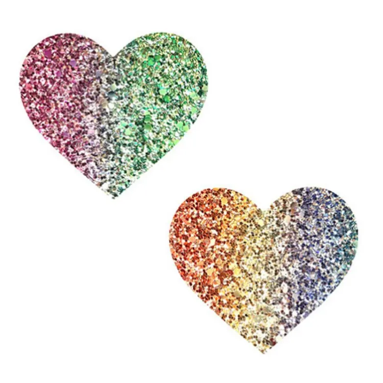 Neva Nude Pasty Heart Glitter Multicolor (66431) by Neva Nude LLC | Pasties | SlipDix.com Neva Nude Pasty Heart Glitter Multicolor (66431) | SlipDix.com