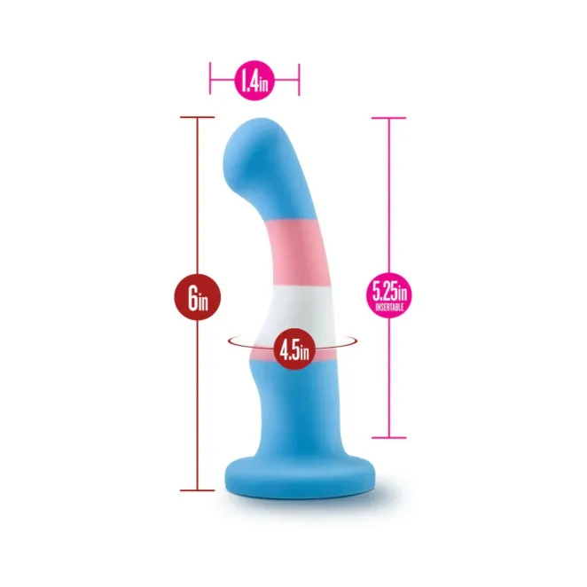 6 Inch Platinum Silicone Dildo with Suction Cup Blue