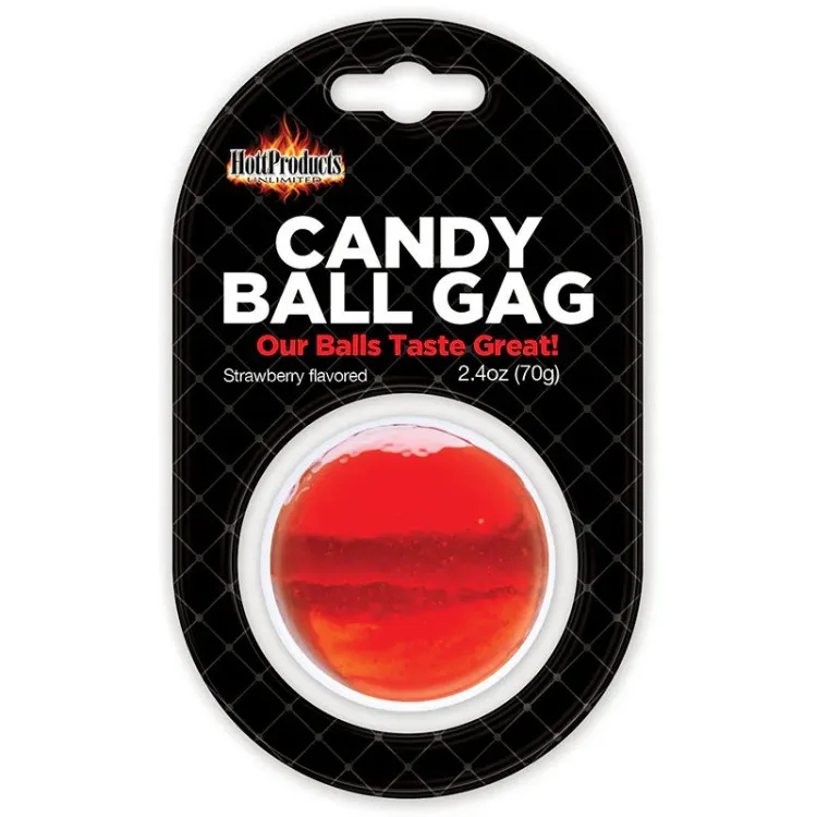 Candy Ball Gag Strawberry (67489) by Hott Products Unlimited | Blindfolds, Gags & Masks | SlipDix.com Candy Ball Gag Strawberry (67489) | SlipDix.com