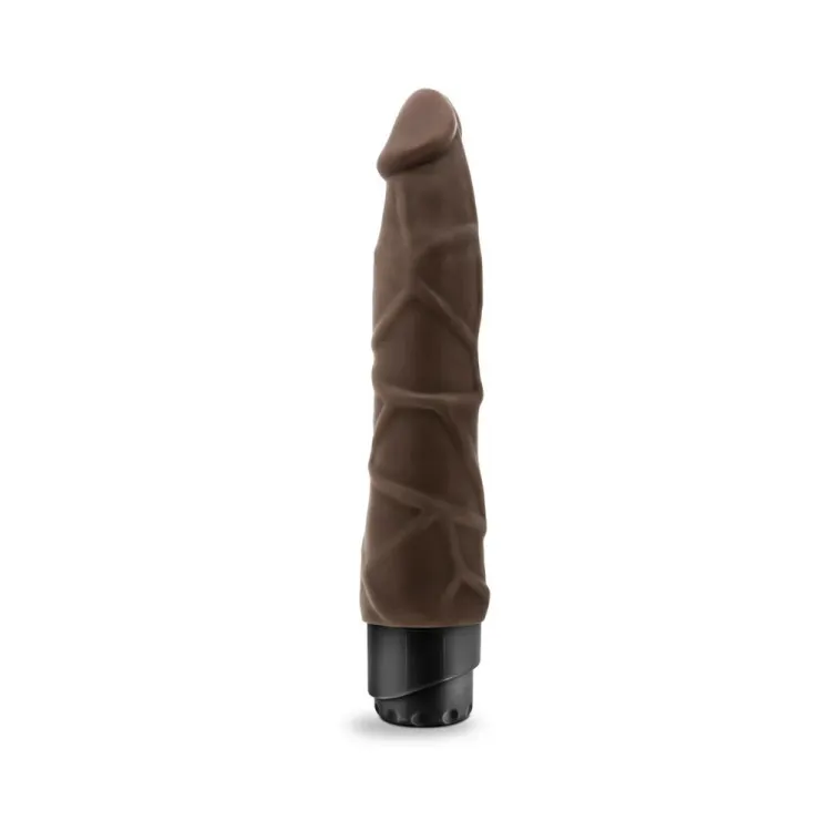 9 in. Realistic Vibrating Dildo Brown