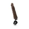 9 in. Realistic Vibrating Dildo Brown