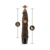 9 in. Realistic Vibrating Dildo Brown