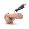8.75 in. Realistic Vibrating Dildo with Balls Beige