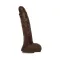 10 Inch Jason Luv Realistic Dildo with Balls Brown
