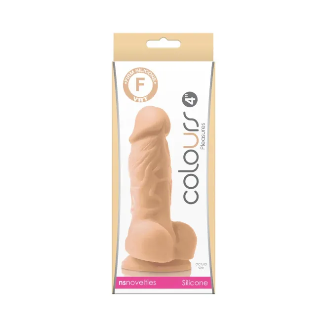 5.5 Inch Realistic Silicone Dildo with Balls Beige