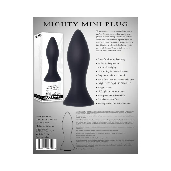 Mighty Mini Vibrating Anal Butt Plug