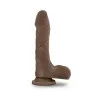 8.5 in. Realistic Posable Dual Density Dildo with Balls Brown 8.5 in. Realistic Posable Dual Density Dildo with Balls Brown