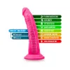 7.5 in. Silicone Dual Density Dildo Neon Pink