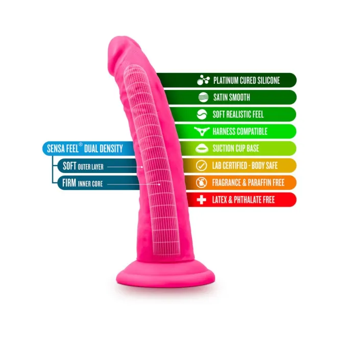 7 Inch Luxe Realistic Silicone Dildo Pink