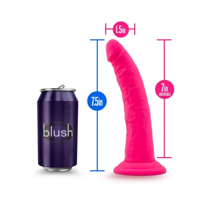 7 Inch Luxe Realistic Silicone Dildo Pink
