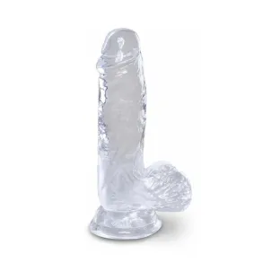5 in. Realistic Dildo with Balls Clear
