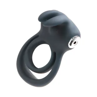 VeDo Thunder Bunny Vibrating Dual Couples Cock Ring Black