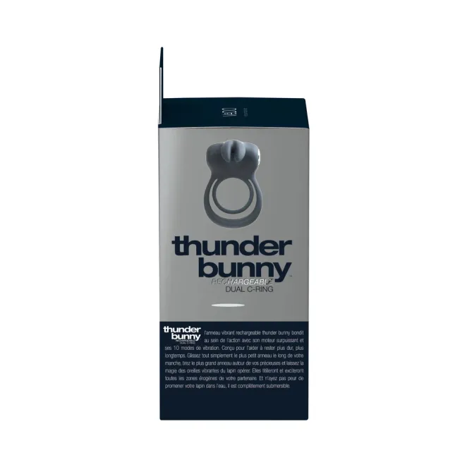 VeDo Thunder Bunny Vibrating Dual Couples Cock Ring Black