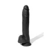 10 in. Aron Ridge Realistic Dildo with Balls Black 10 in. Aron Ridge Realistic Dildo with Balls Black