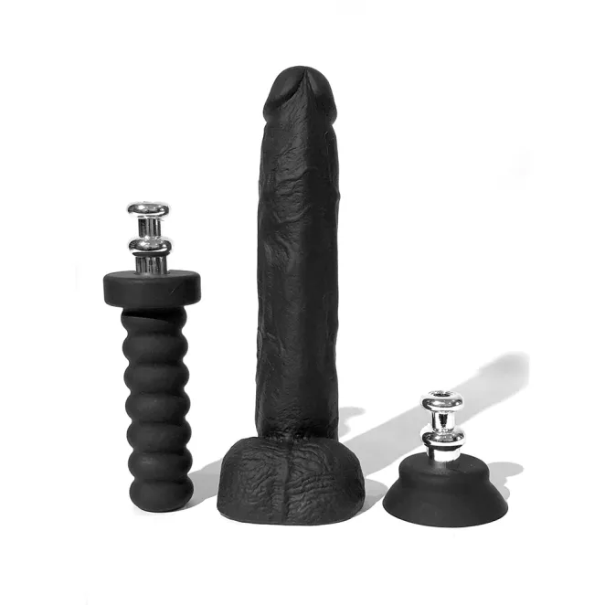 10 Inch Aron Ridge Realistic Dildo with Balls Black
