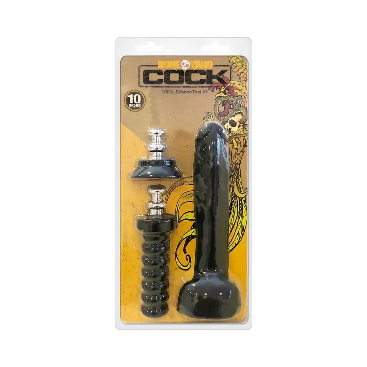 10 in. Aron Ridge Realistic Dildo with Balls Black 10 in. Aron Ridge Realistic Dildo with Balls Black