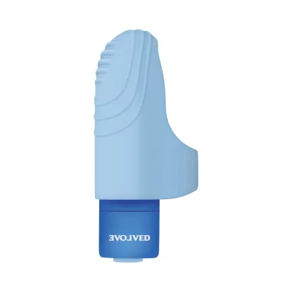 Silicone Finger Vibrator with 10 Speeds Blue